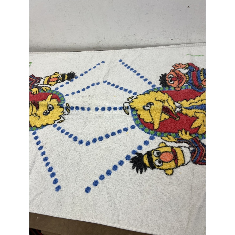 Vintage Cannon Sesame Street Big Bird Ernie Bert Bath Towel & Washcloth Set 100% - Picture 4 of 12